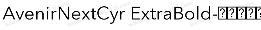AvenirNextCyr ExtraBold字体转换